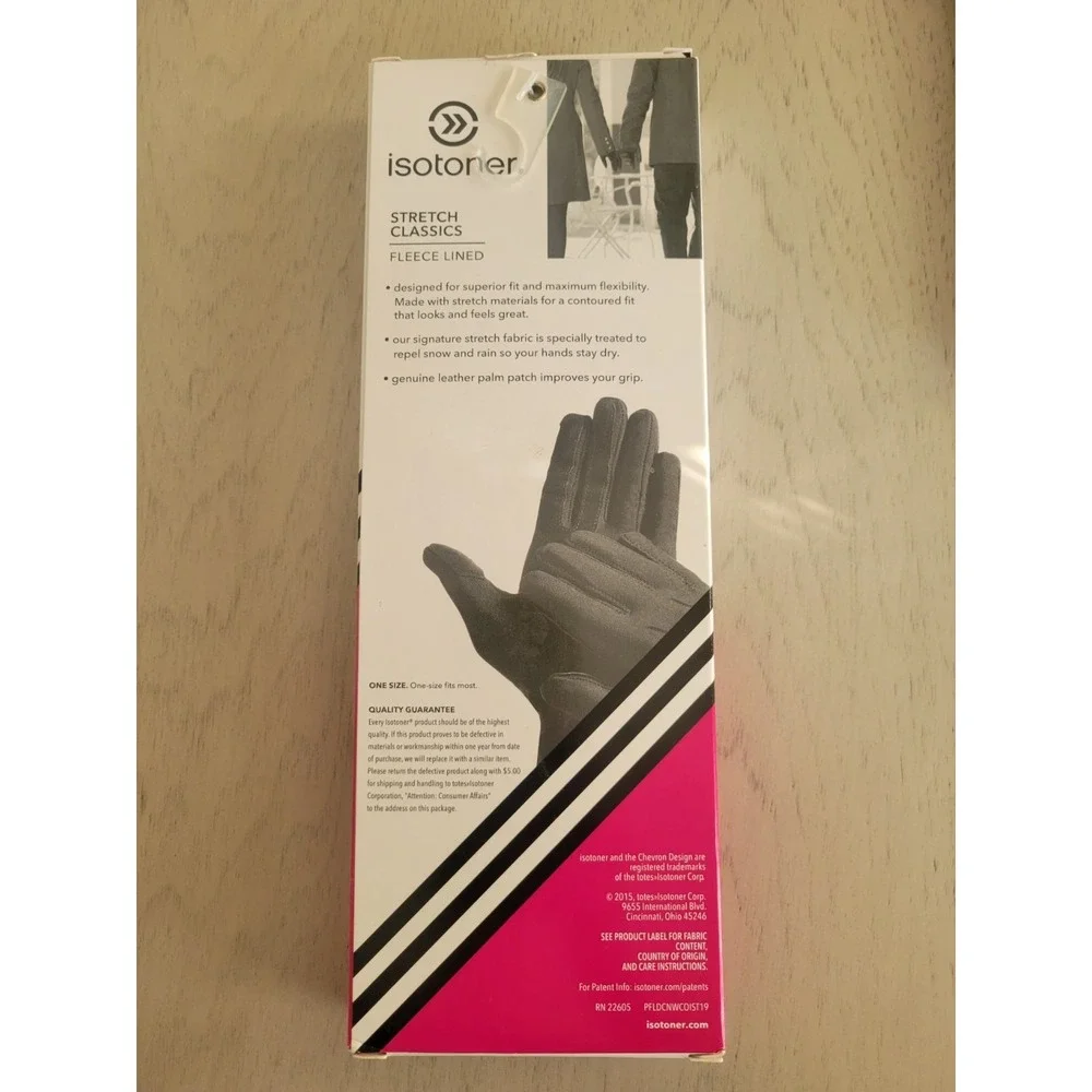 Isotoner Gloves Women's Classic Fleece Lined One Size Camel Color New Winter